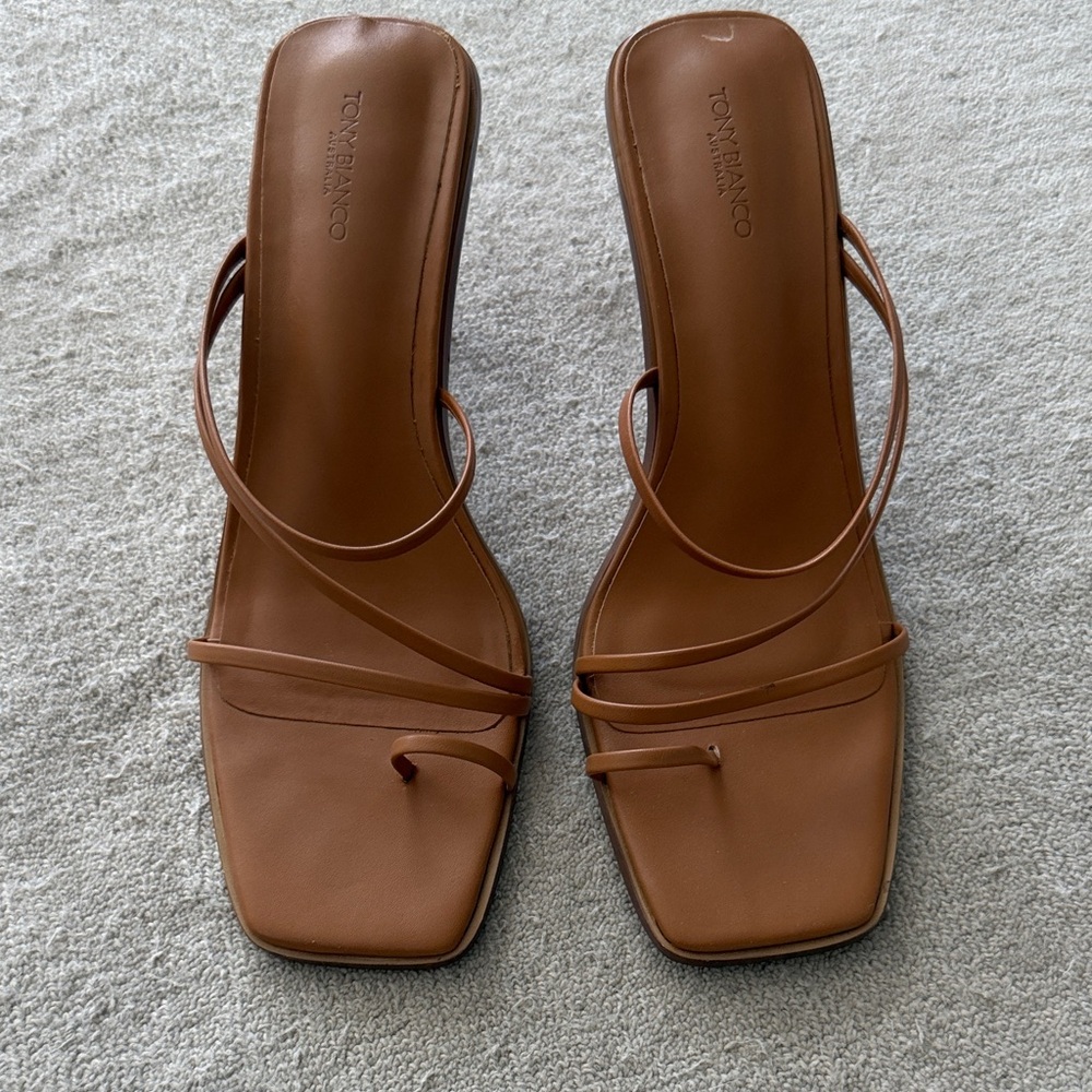 Tony Bianco Tan Strappy Sandals